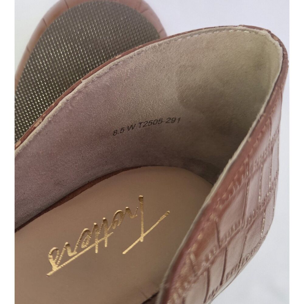 Trotters Emory Flat Women’s 8.5W Luggage Croco T2505-291 New - Picture 2 of 6